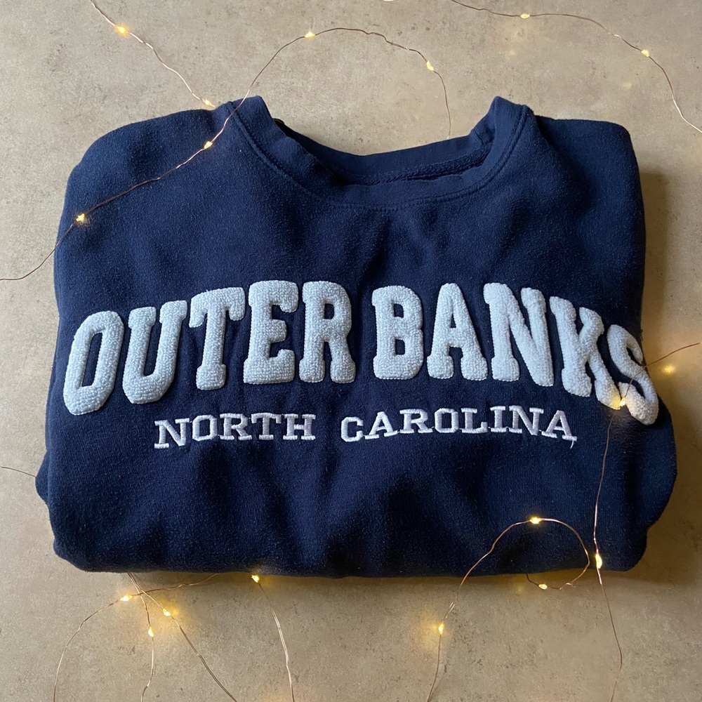 Outer Banks Crewneck Sweater - Navy Blue